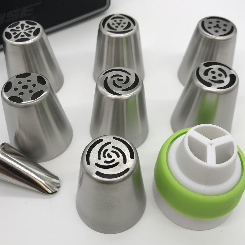 Set 7 đầu bắt bông ANAEAT bằng thép không gỉ trang trí bánh kem tiện lợi cho nhà bếp