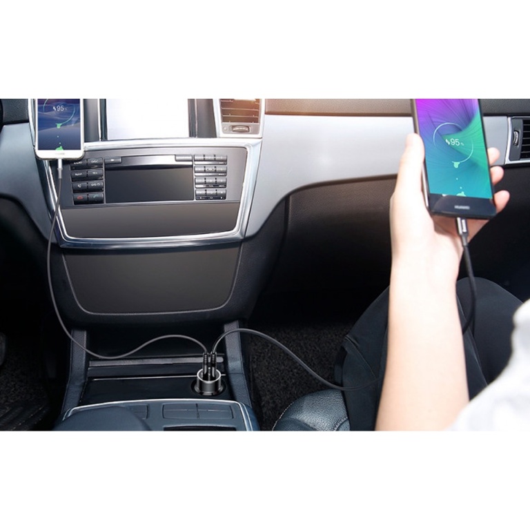 CHÍNH HÃNGBaseus trên ô tô Củ cốc Tẩu Sạc nhanh Hai Cổng Usb 45w Ccmlc20A-01 Xe Hơi ip 12 11 Xiaomi Samsung QC 4.0 3.0