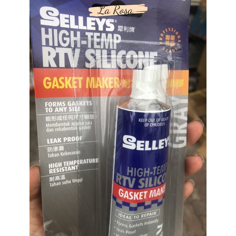 Keo silicone làm gioăng máy chịu nhiệt độ cao Selleys RTV Silicone 85g (màu ghi)