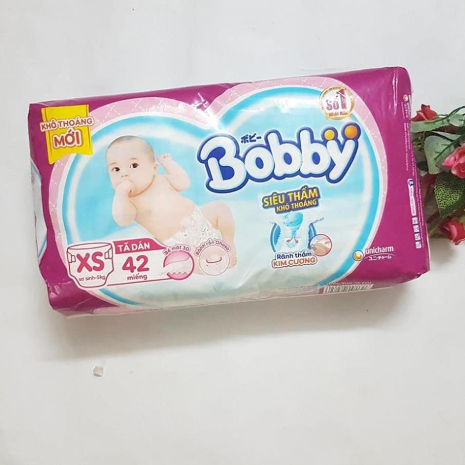 Tã dán Bobby NewBorn Size XS 42 miếng (Dưới 5Kg)