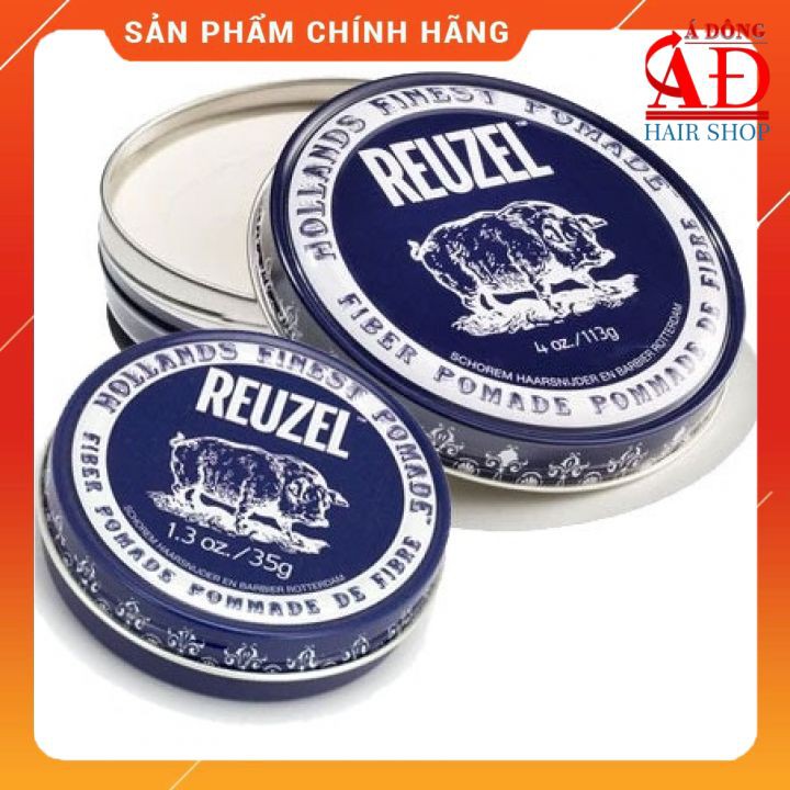 Sáp tạo kiểu tóc Reuzel Fiber Pomade giữ nếp cứng độ bóng mờ (Sáp con heo) (USA)