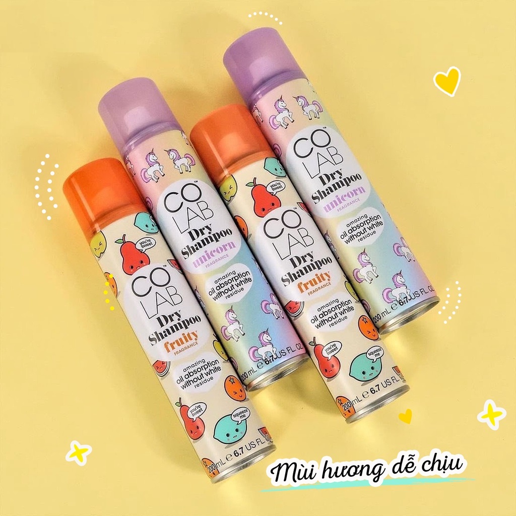 Dầu Gội Khô Colab Dry Shampoo 200ml