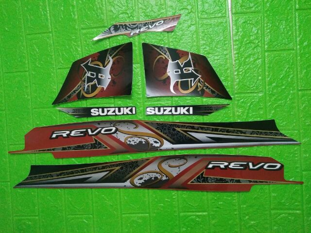 Bộ tem Suzuki Revo màu đỏ