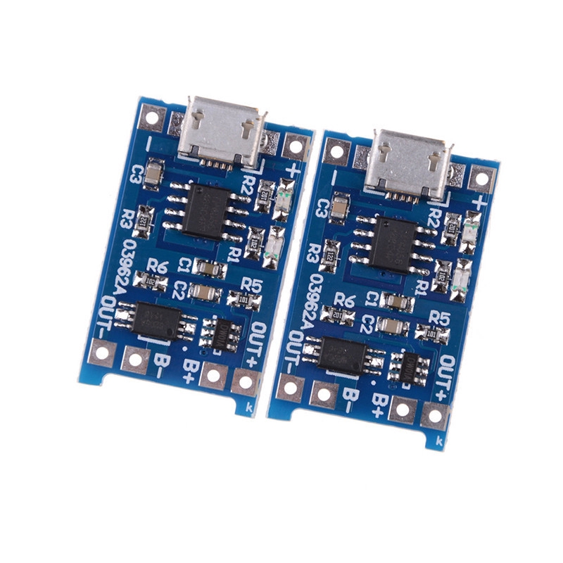 Set 2 Mô Đun Sạc Pin 5v Micro Usb 1a 18650 Tiện Dụng