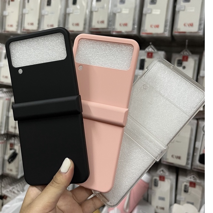 Ốp điện thoại PC cứng màu chống sốc, chống bẩn, chống va đập cho Samsung Galaxy Z Flip4 Z Flip 4