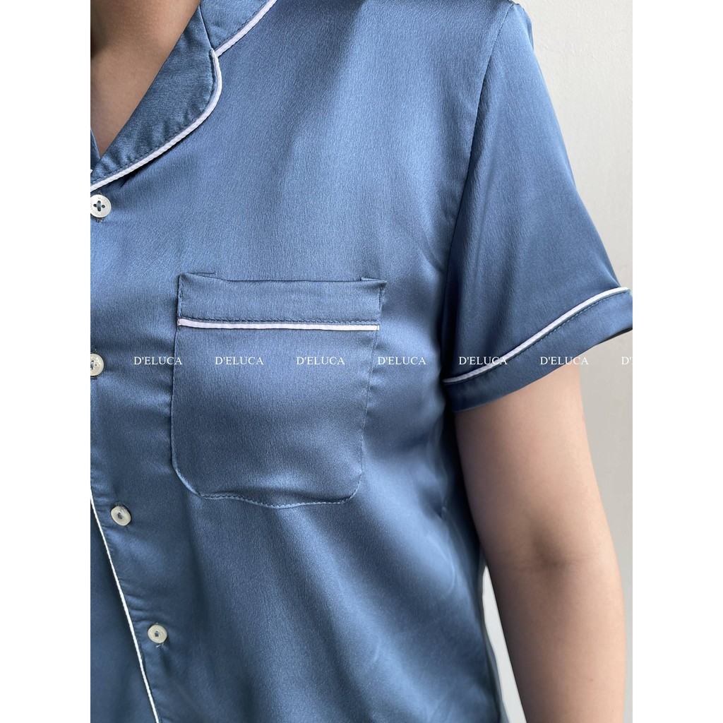 [Hình+Video Thật] Bộ Ngủ Dài Chất Liệu Lụa Hàn Cao Cấp Pijama Nữ Quần Dài Áo Cộc Màu Trơn Phối Viền Mềm Mại Mặc H | BigBuy360 - bigbuy360.vn