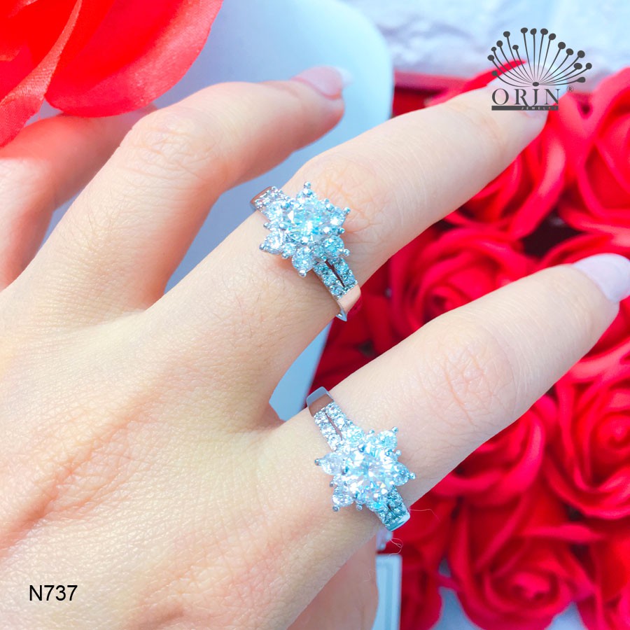 Nhẫn bạc nữ đính đá thiết kế cao cấp Orin N737