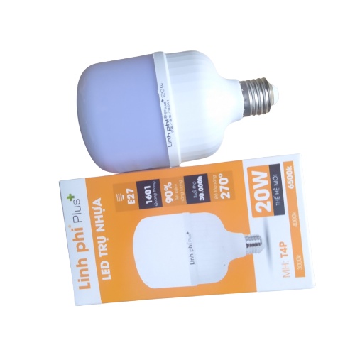 Bóng  đèn LED trụ 10W 15W 20W 30W 40W 50W 65W 5W Linh Phi Plus siêu sáng tiết kiệm điện BẢO HÀNH 6 THÁNG