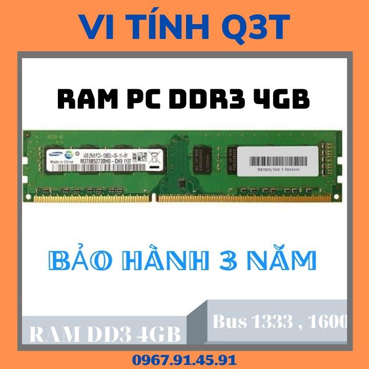 Ram PC DDR3 4GB, Ram Máy TÍnh DDR3 4G. Ram Zin Tháo Máy . Bảo Hành 3 Năm