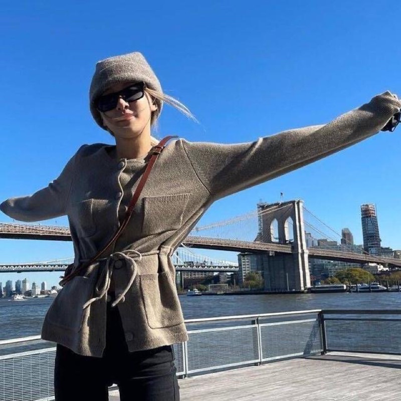 Áo cardigan cột dây eo cheap moment ROSÉ