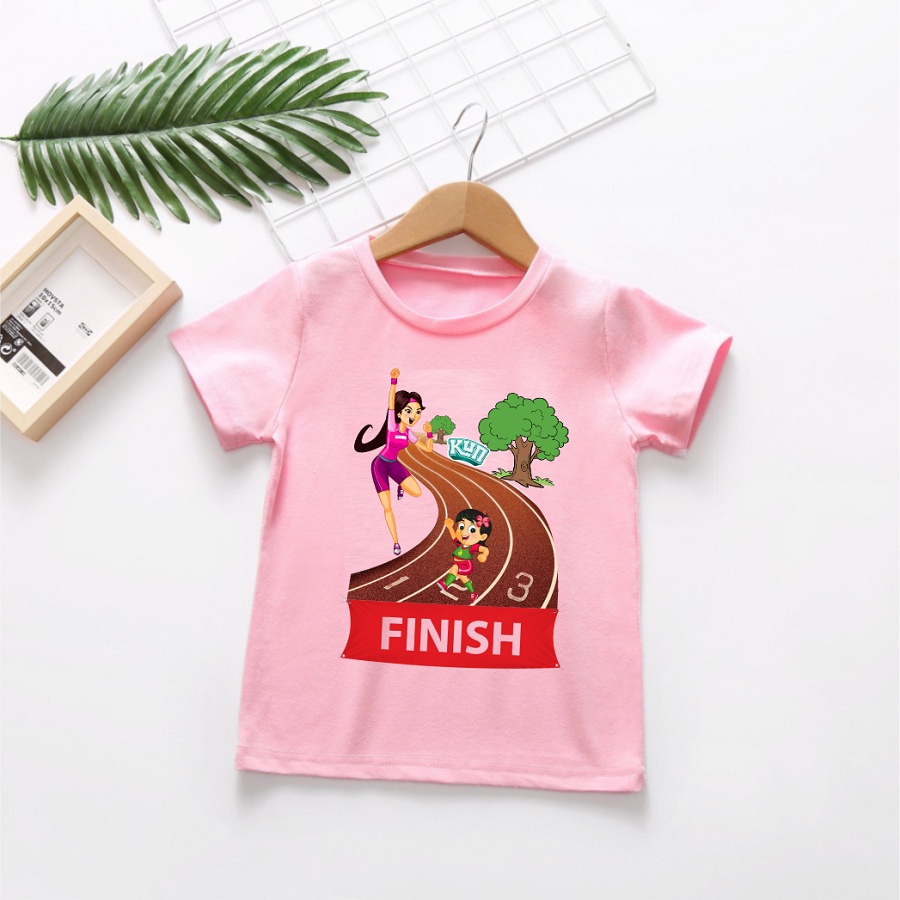 Áo thun hồng cho bé in hình sữa Kun nông dân siêu phàm cực hot cho bé trai bé gái