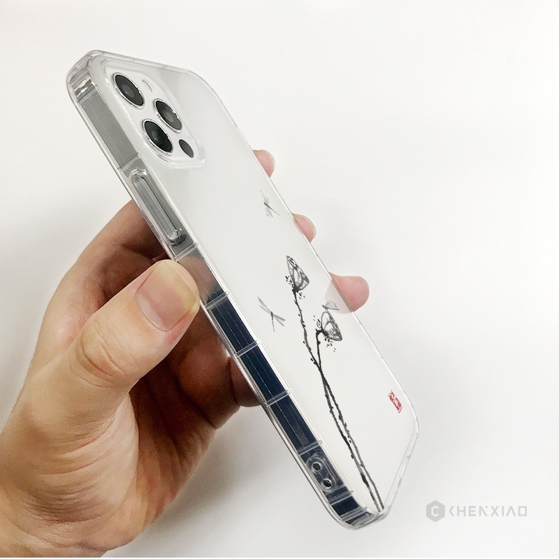 Ốp Điện Thoại Họa Tiết Hoa Sen / Cây Tre Cho iPhone 13 12 11 Pro Max mini 6 6S Plus 7 Plus 8 Plus SE 2020 XS Max X XR