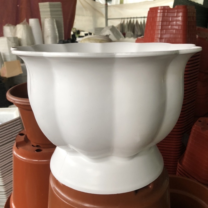 Chậu nhựa để bàn hình trái bí- siêu dày kt 30x22cm