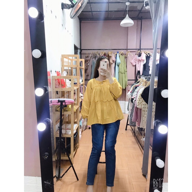 Áo bầu thu thô lụa yêu.