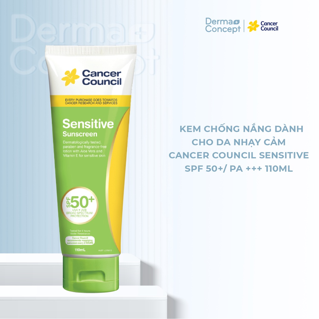 Kem chống nắng dành cho Da nhạy cảm Cancer Council Sensitive SPF 50+/ PA +++