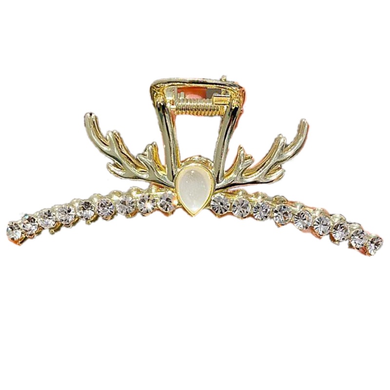 Kẹp Tóc Càng Cua Dài Bằng Hợp Kim Mỏng Đính Đá Dễ Thương Cho Nữ