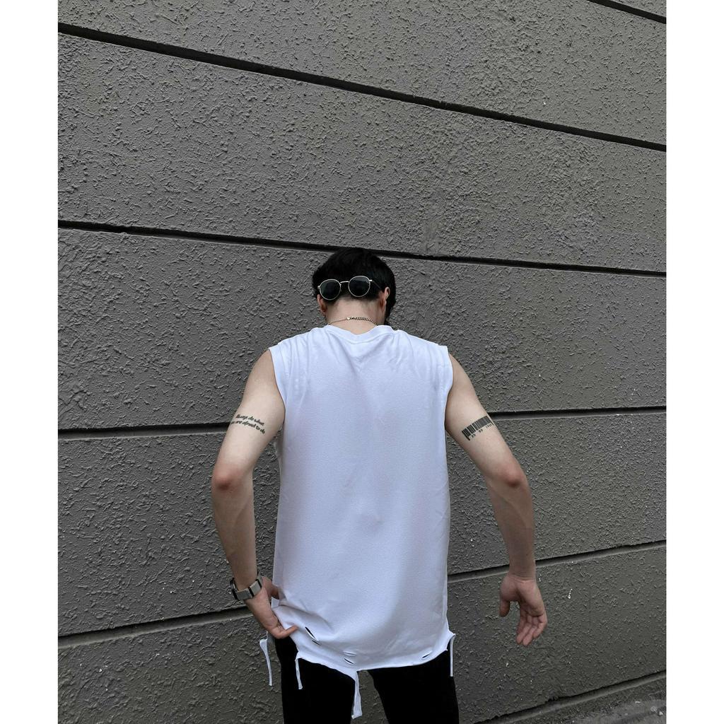 Áo tank top chữ thập HDU áo ba lỗ nam form rộng chất liệu cotton 100% mã AT27
