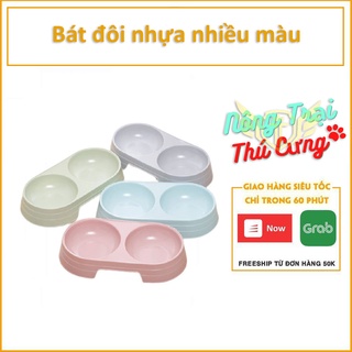 BÁT ĂN ĐÔI NHỰA CHO CHÓ MÈO