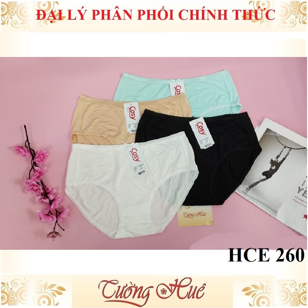 Quần lót nữ Cosy HCE 260 cotton trơn lưng cao.