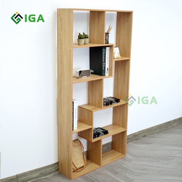 [Mã LIFEBKA5 giảm 10% tối đa 1 Triệu đơn 500k] Kệ sách gỗ IGA để sàn đa tầng hiện đại thông minh(3 màu lựa chọn) GP42