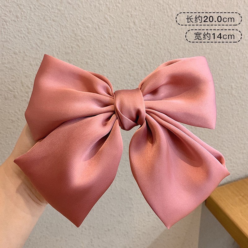 Kẹp Nơ To Tiểu Thư Lụa Satin Bản To Cao Cấp Mabuu Store 2029