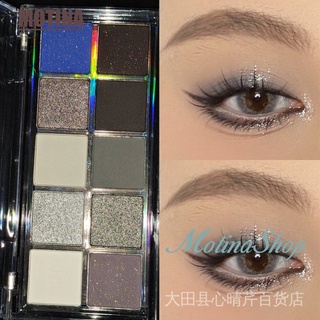 [Hàng Mới Về] Bảng Phấn Mắt ROTO Tông Khói Trang Điểm Mắt Khói Màu Xanh Dương/Bạc/Đen Phong Cách Âu Mỹ