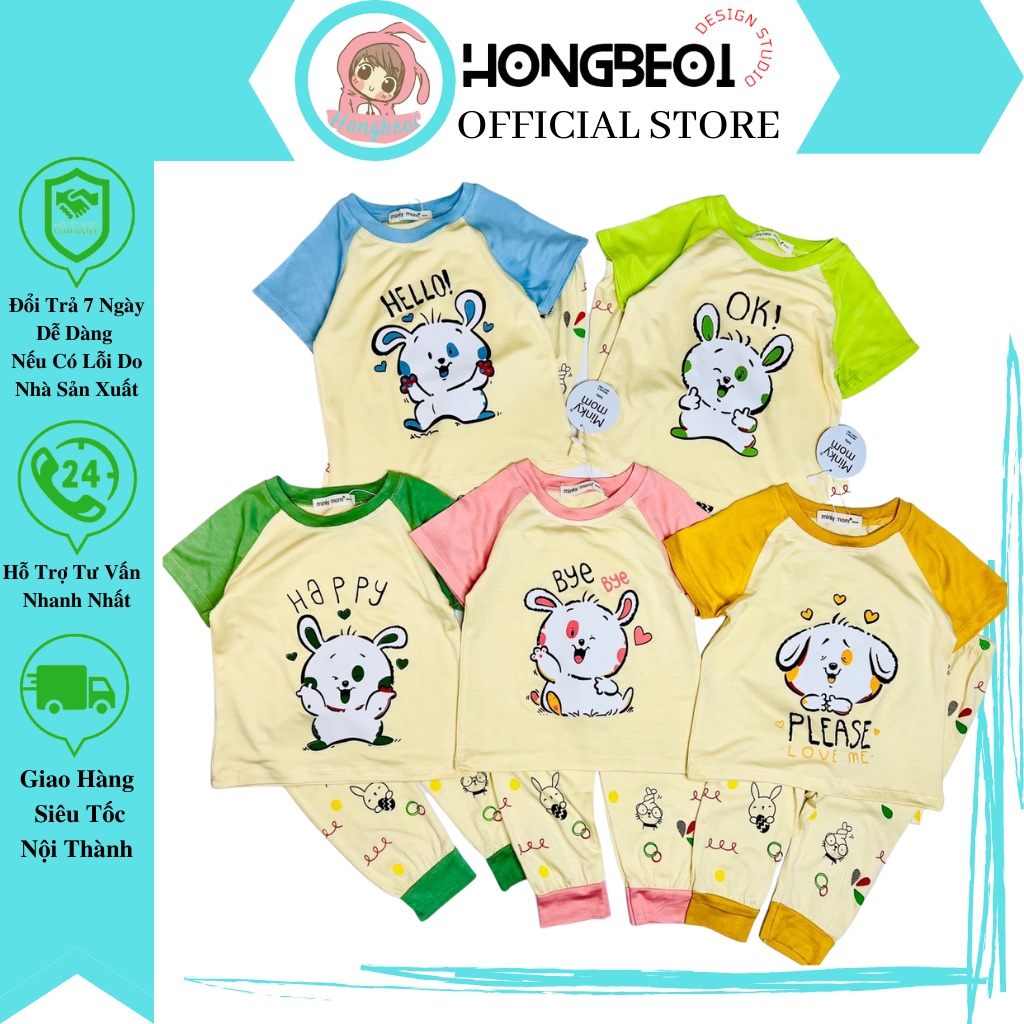 BỘ TAY NGẮN QUẦN DÀI THUN LẠNH MINKYMOM,ĐỒ BỘ TRẺ EM DÀNH CHO BÉ TRAI BÉ GÁI 11 - HBO STORE.