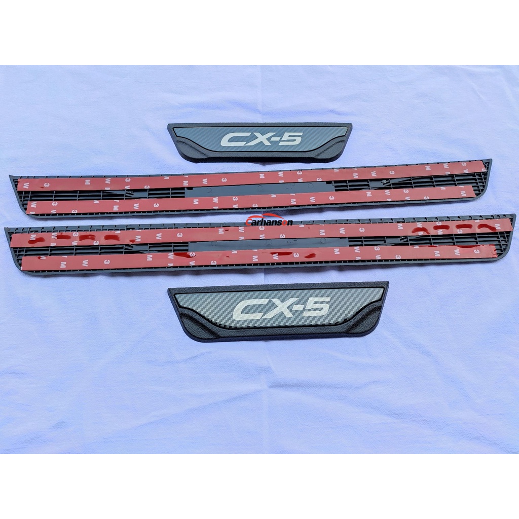 Miếng Dán Bảo Vệ Bàn Đạp Cửa Xe Hơi Mazda CX5 CX-5 2013-2023 Bằng Thép Không Gỉ