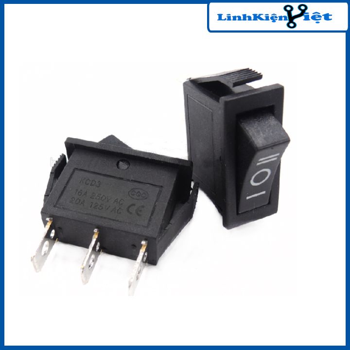 Công tắc bập bênh KCD3-103 3 chế độ 250V 16A