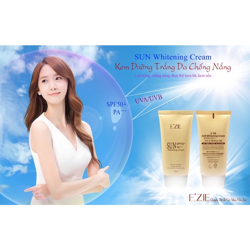 E’ZIE Sun Whitening Cream SPF50+ PA+++ (Kem Dưỡng Trắng Da Chống Nắng)