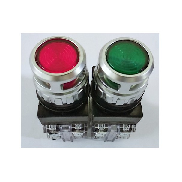 HanYoung Nút nhấn nhả có đèn 24V CRX-G25MD  - Hanyoung - phi 25