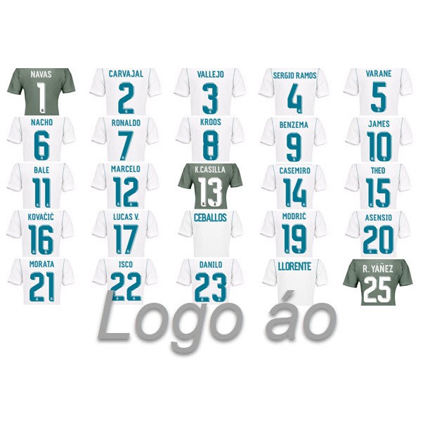 Logo Áo số từ 7-15 (1t)