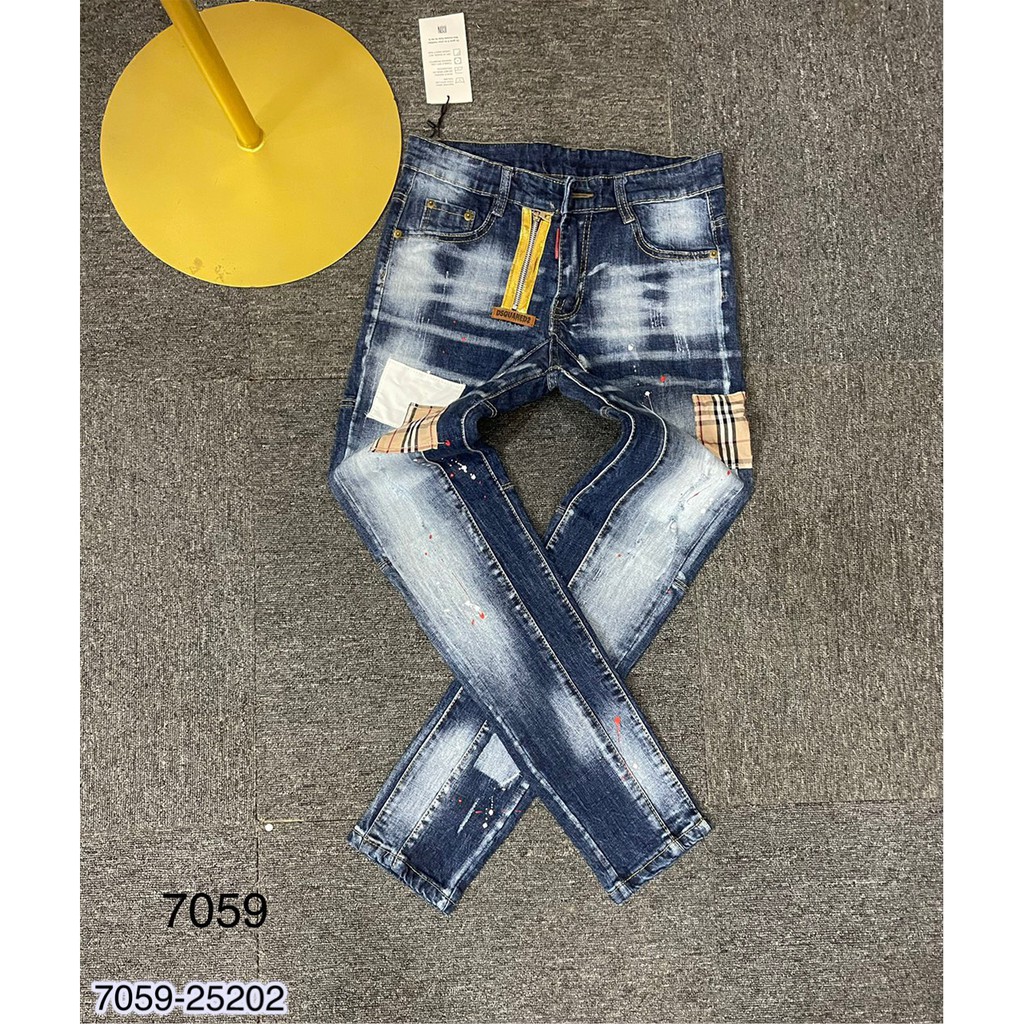 QUẦN BÒ NAM DSQ CAO CẤP_ JEAN BÒ CO GIÃN ỐNG CÔN | BigBuy360 - bigbuy360.vn