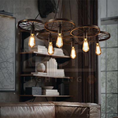 ĐÈN THẢ TRANG TRÍ VĂN PHÒNG,PHÒNG KHÁCH,PHÒNG NGỦ,BÀN ĂN,SHOP QUẦN ÁO HÌNH BÁNH XE KÈM BÓNG YJP-16