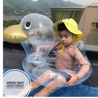 Phao bơi vịt trong suốt cho be