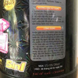 Nước giặt Paris ( can 3600 ml)