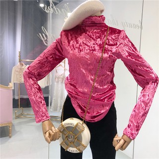 [SIÊU PHẨM-SIÊU RẺ]Áo kiểu cổ lọ chất len siêu mềm mịn