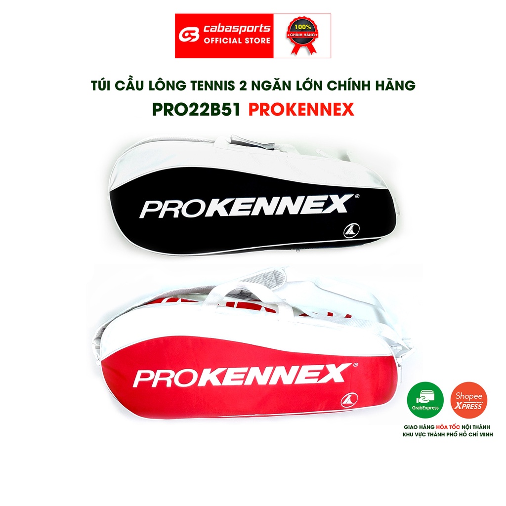 Túi vợt cầu lông tennis 2 ngăn lớn PRO22B51 chính hãng, Túi đựng phụ kiện thể thao siêu rộng rãi