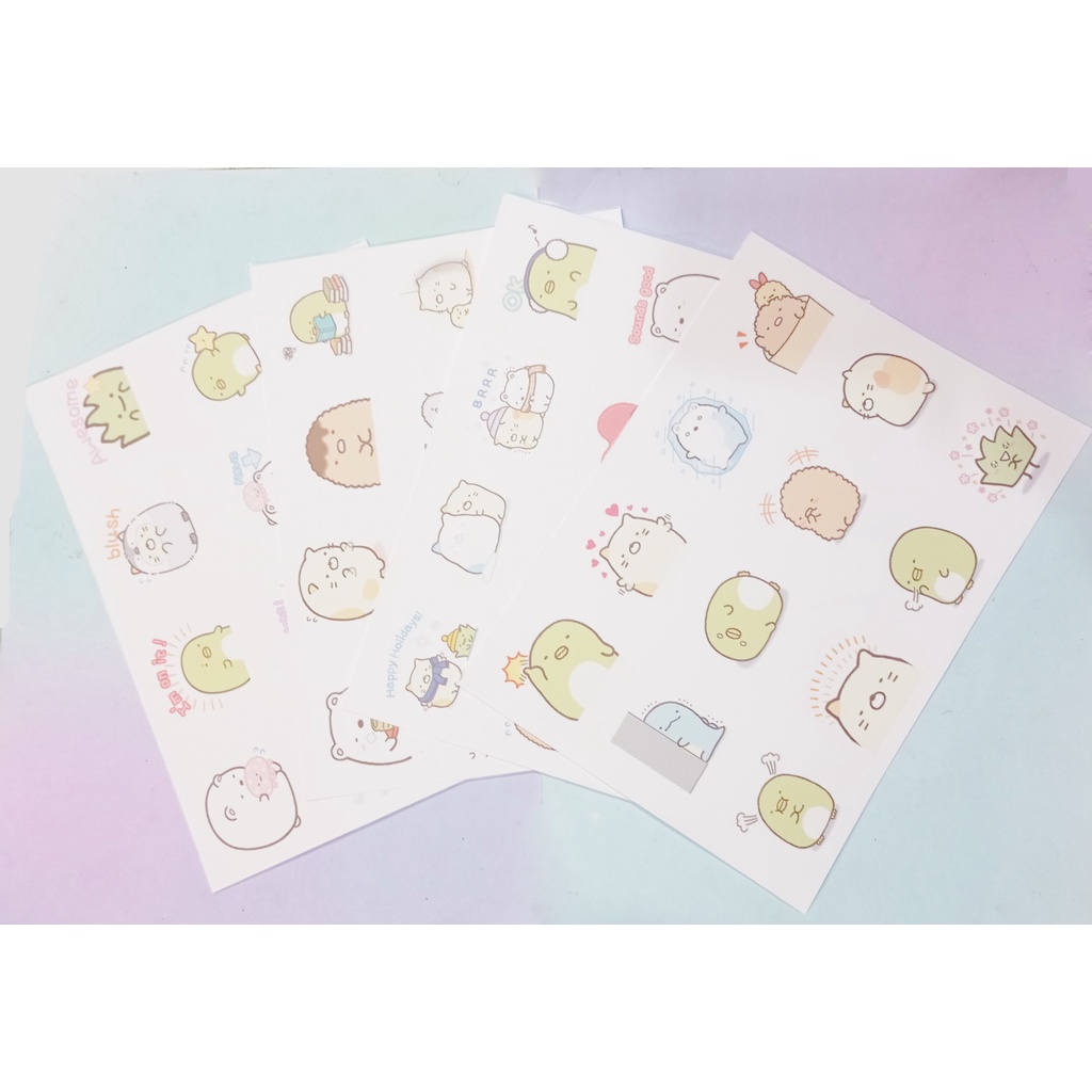 sticker sumikko A4 không bế S4A20 cute dễ thương