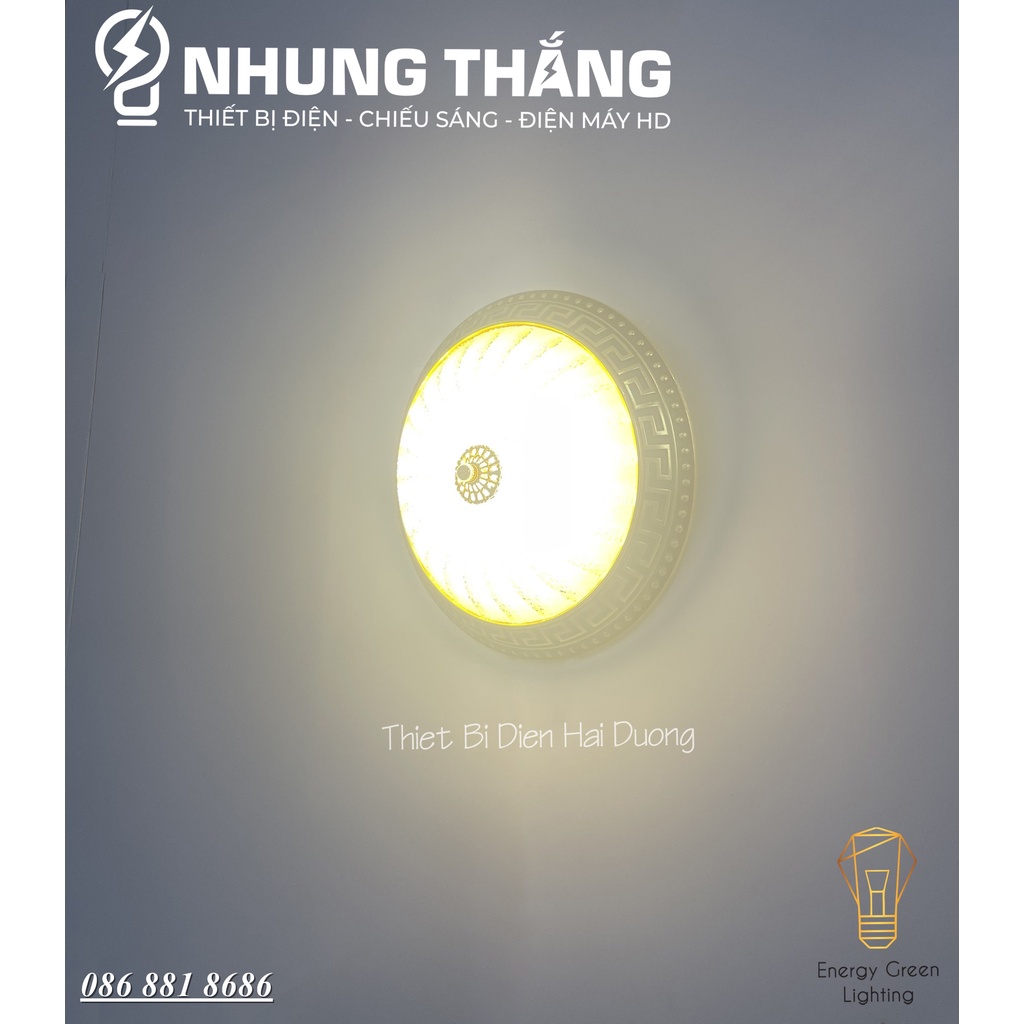 Đèn Ốp Trần Đa Giác OT-022DA Decor Phong Cách Vintage - Đường Kính 30cm - 3 Chế Độ Ánh Sáng - Bảo Hành 1 Năm