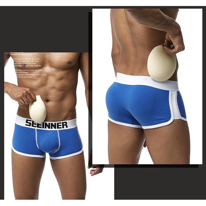 Quần độn mông nam 2in1 sịp độn mông và cu - hàng chính hãng SEEINNER nhập khẩu - Sịp lót đùi boxer độn mông và cu