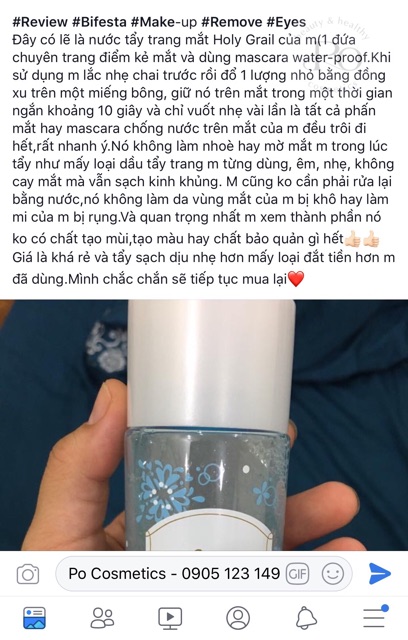 ✨TẨY TRANG MẮT MÔI BIFESTA EYE & LIP REMOVER✨