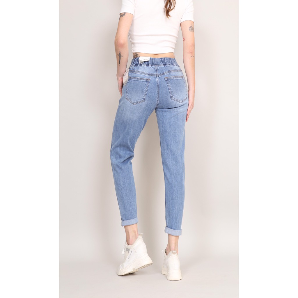 Quần Jean Nữ Boyfriend Cạp Chun CT Jeans