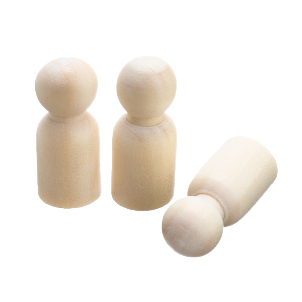 Set 20 Búp Bê Gỗ Tự Vẽ Thủ Công Trang Trí Đám Cưới Cho Bé