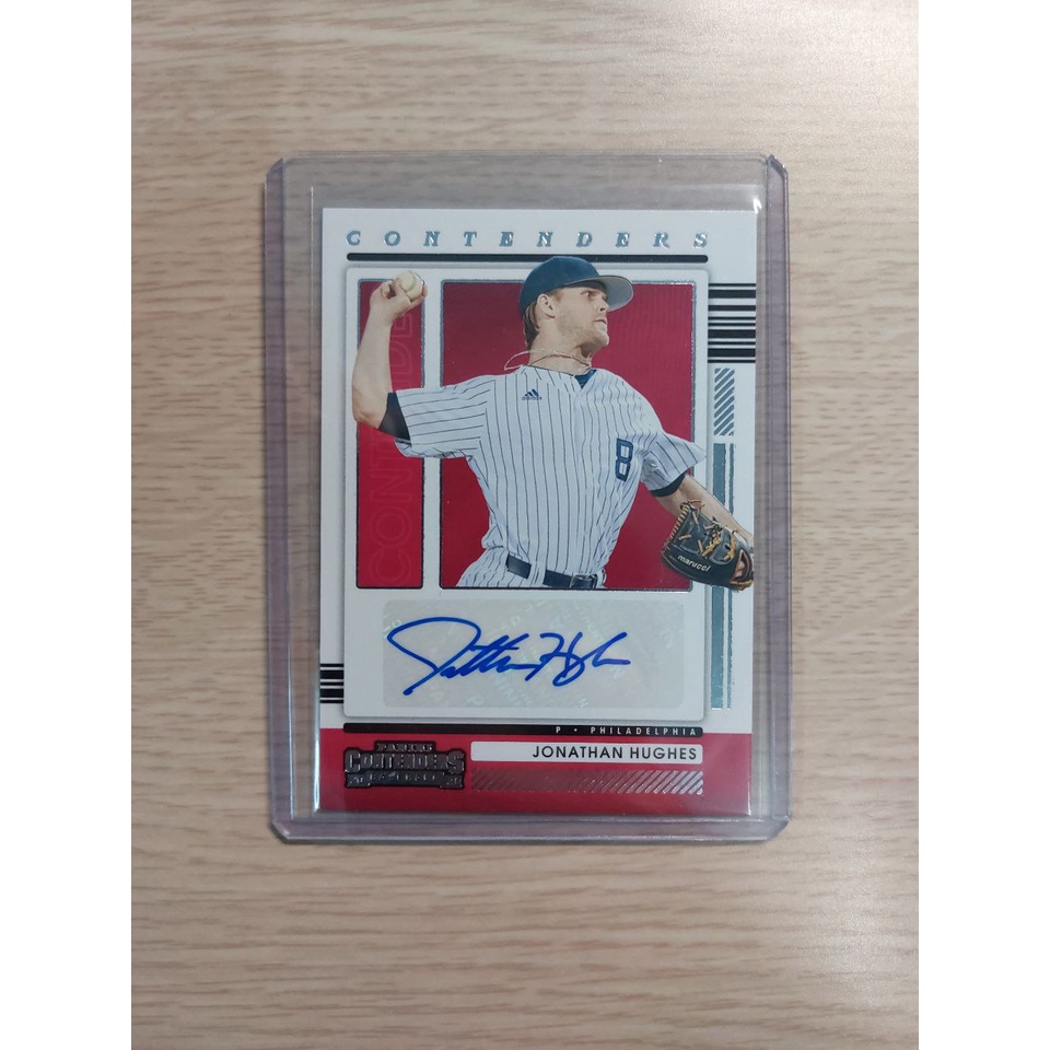 Thẻ chữ ký bóng chày Jonathan Hughes - Panini Contenders 2021 | Thẻ cầu thủ bóng đá chính hãng | The Lucky Cards