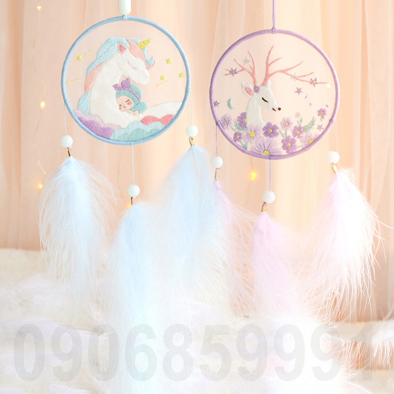 Bộ kit tự thêu dreamcatcher trang trí tự làm DIY (Nhiều Mẫu)