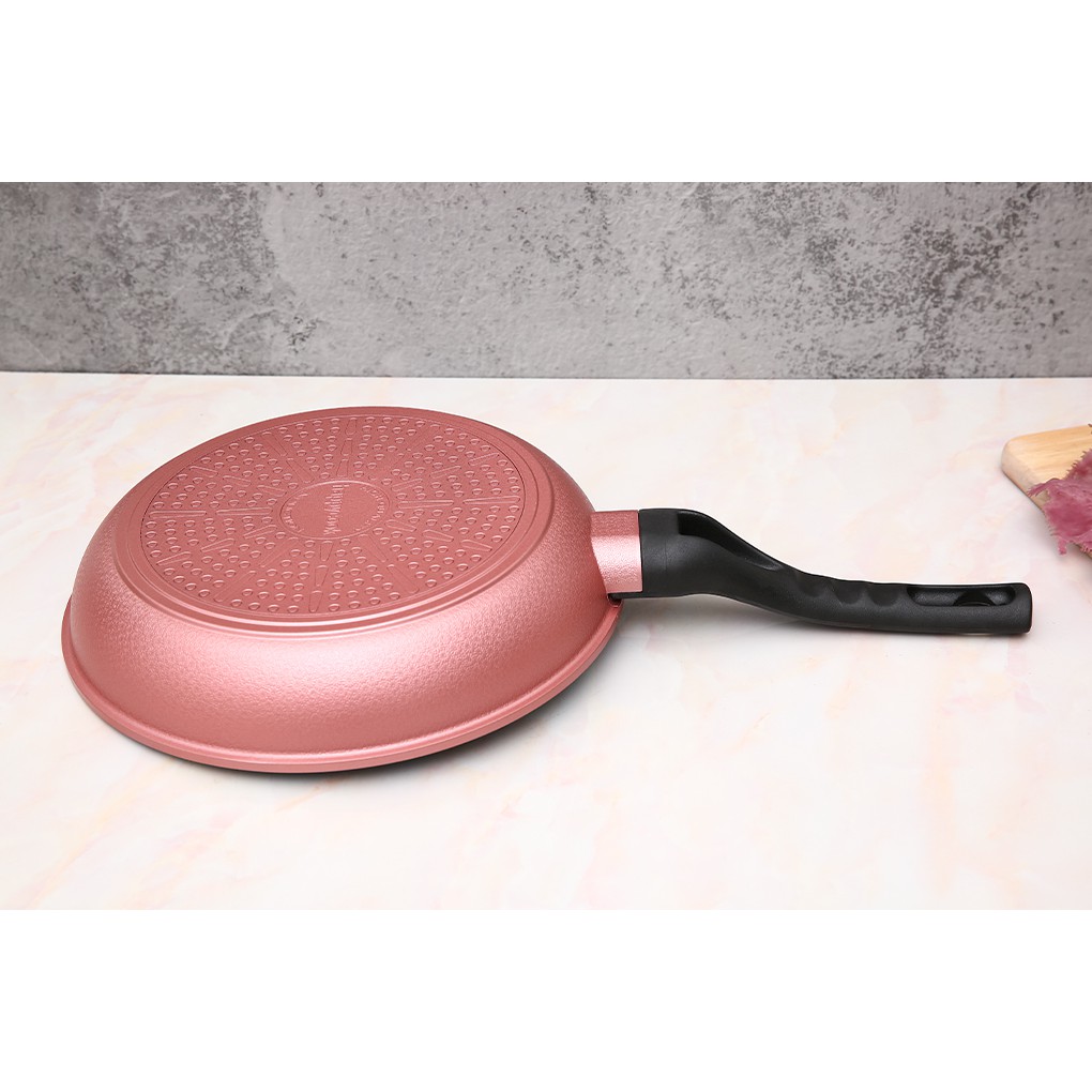 Chảo nhôm chống dính vân đá đáy từ 26cm Happycook Aura CNC84 GOG473