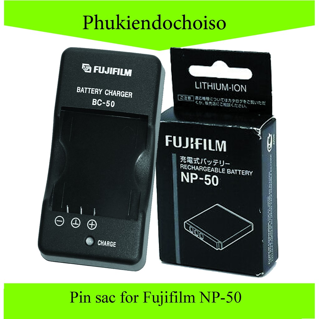 Bộ pin sạc thay thế 1 Pin 1 Sạc máy ảnh Fujifilm NP-50