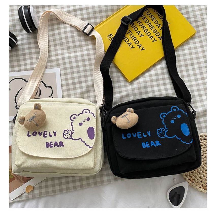 Túi đeo chéo nữ,túi mini vải chống nước siêu dễ thương-Hazi Thời trang unisex