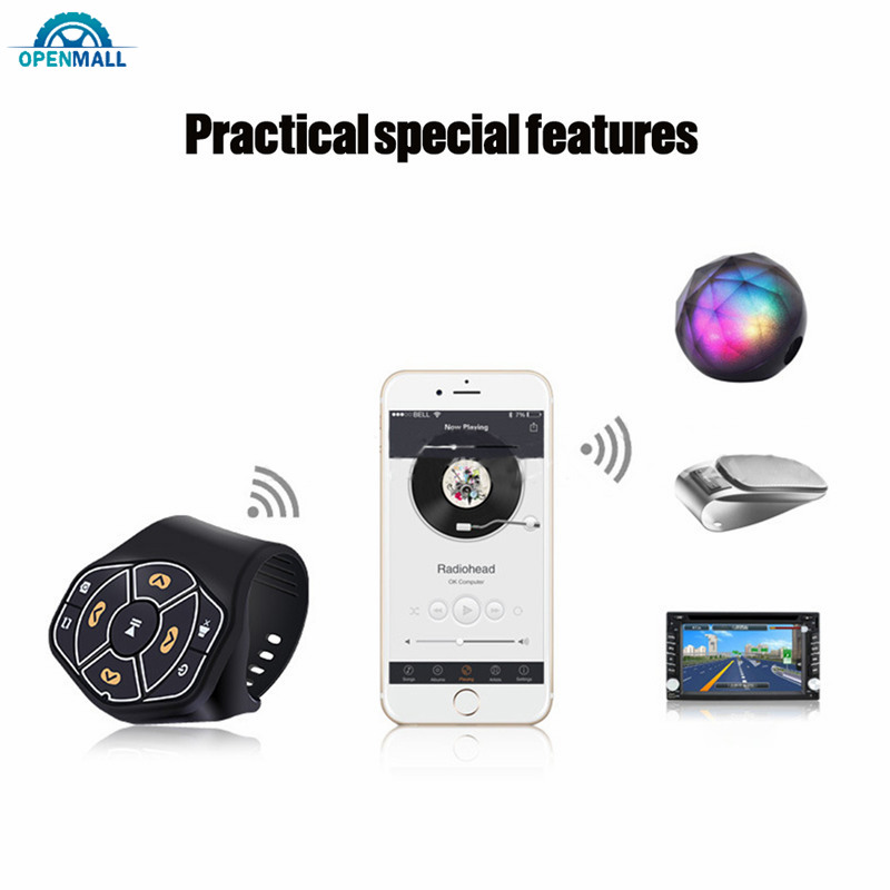 Bộ Điều Khiển Vô Lăng Xe Hơi Bluetooth 4.0 Chuyên Dụng